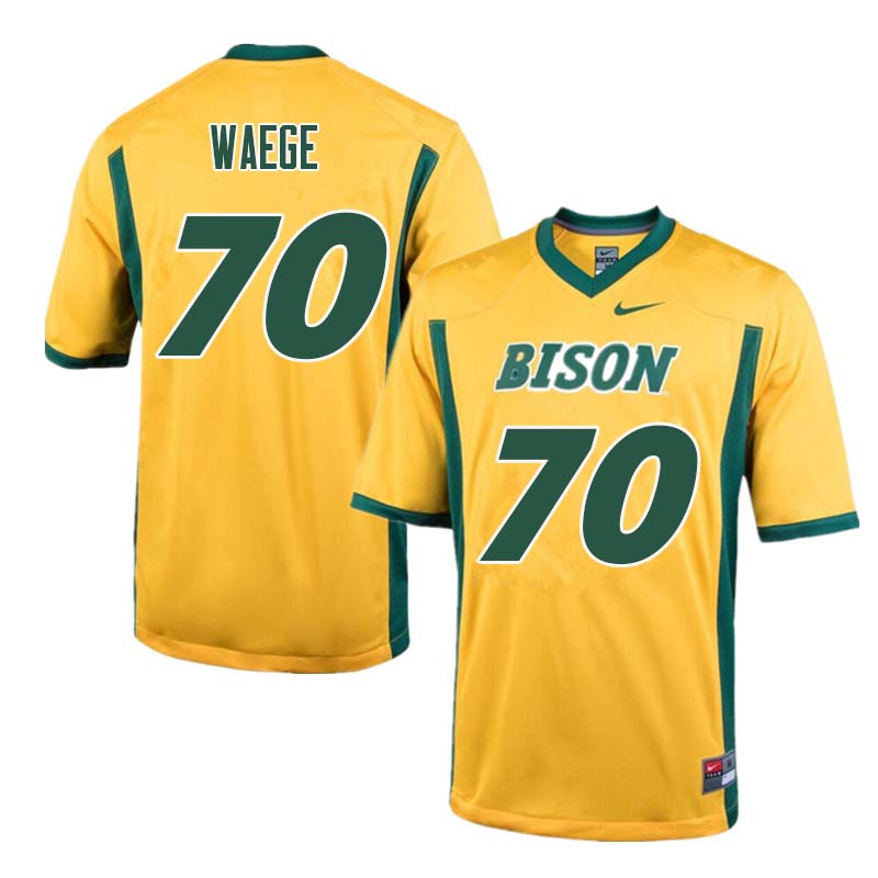 Men #70 Spencer Waege North Dakota State Bison College Football Jerseys Sale-Yellow